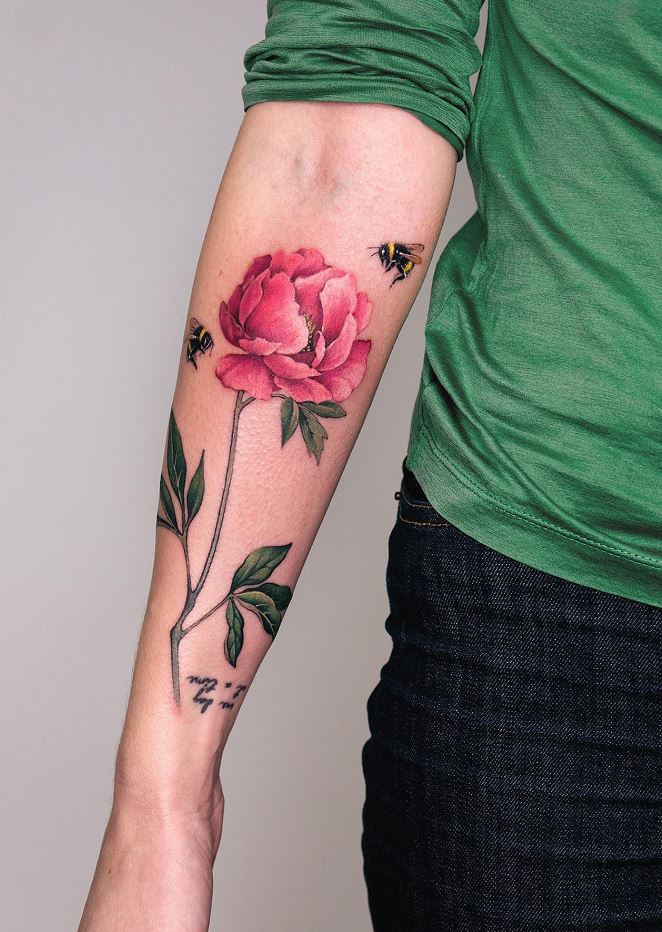 Peony Flower Tattoo