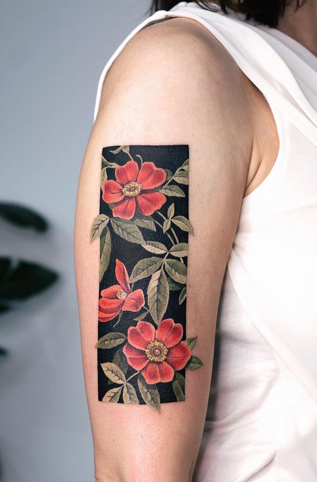 Stunning Flowers Tattoo
