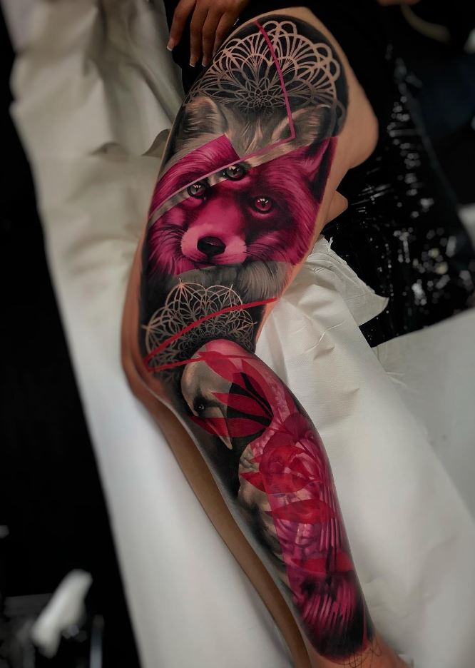 Full Leg Sleeve Tattoo