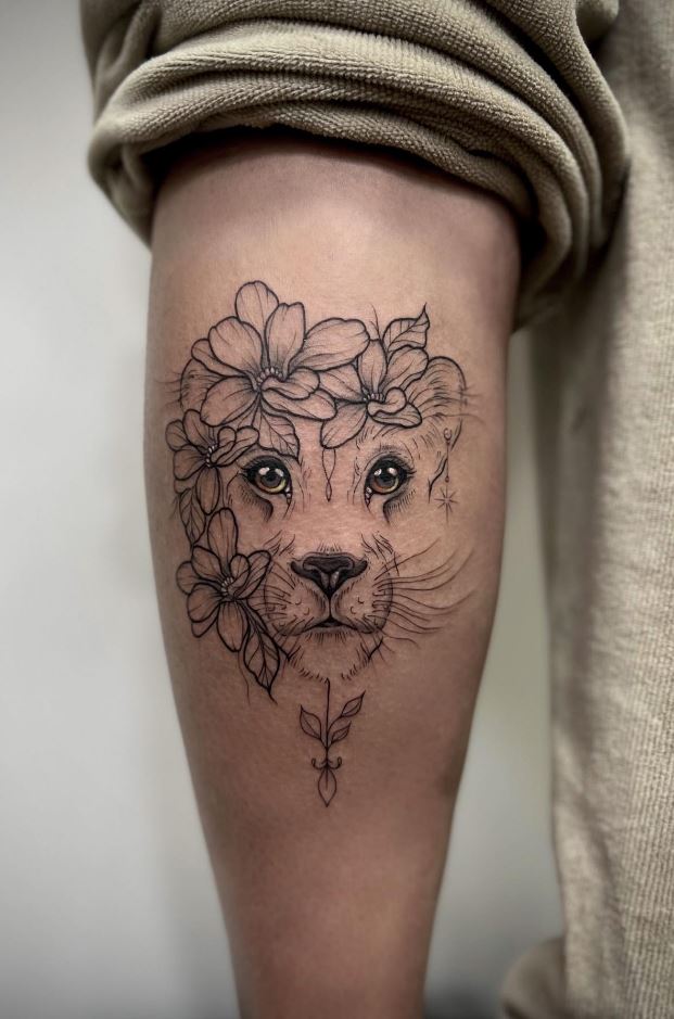 Cute Lion Tattoo